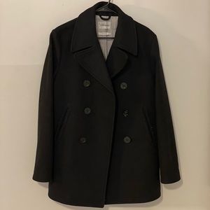 Black Club Monaco Pea Coat in Medium